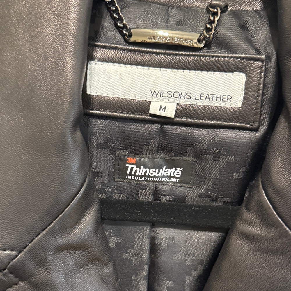 Wilsons Leather Dark Jacket with Thinsulate - Picture 2 of 7